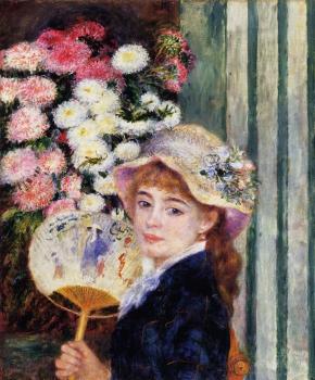 Pierre Auguste Renoir : Girl with Fan